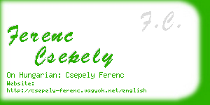 ferenc csepely business card